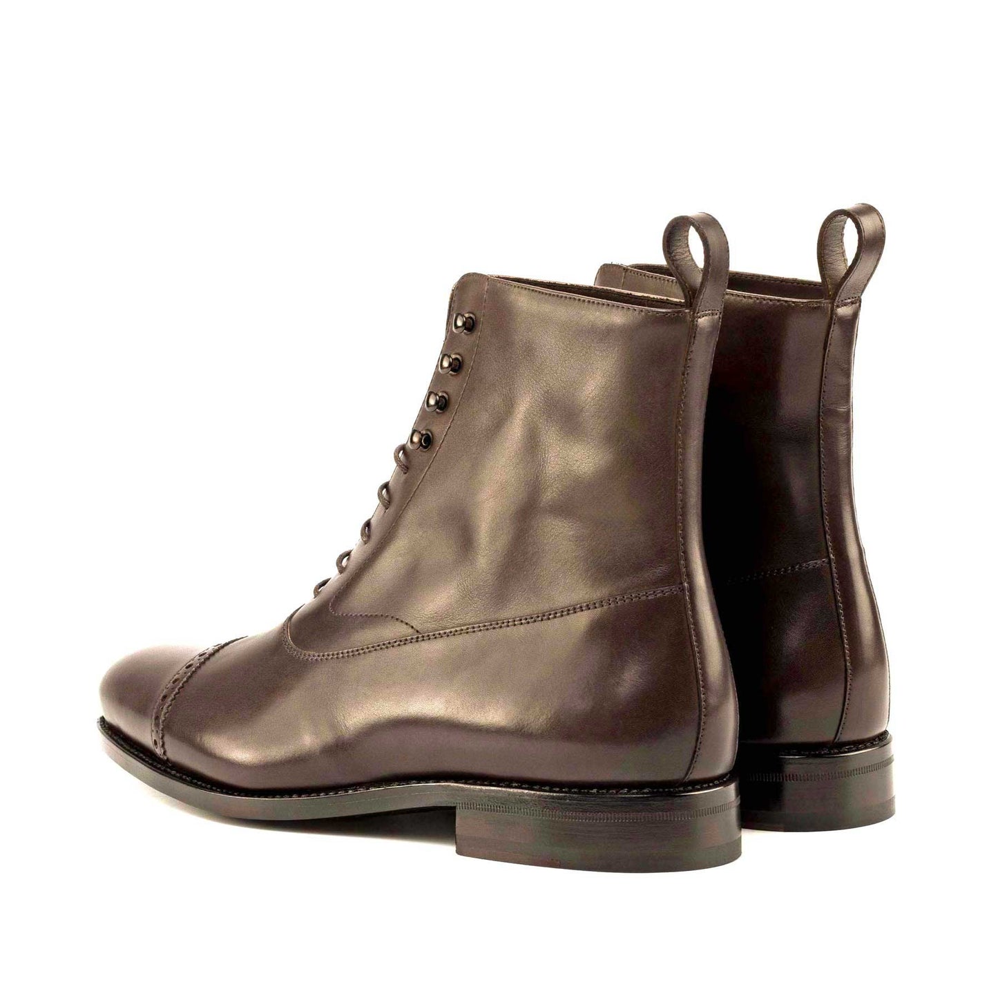 Balmoral Boots in Dark Brown Box Calf