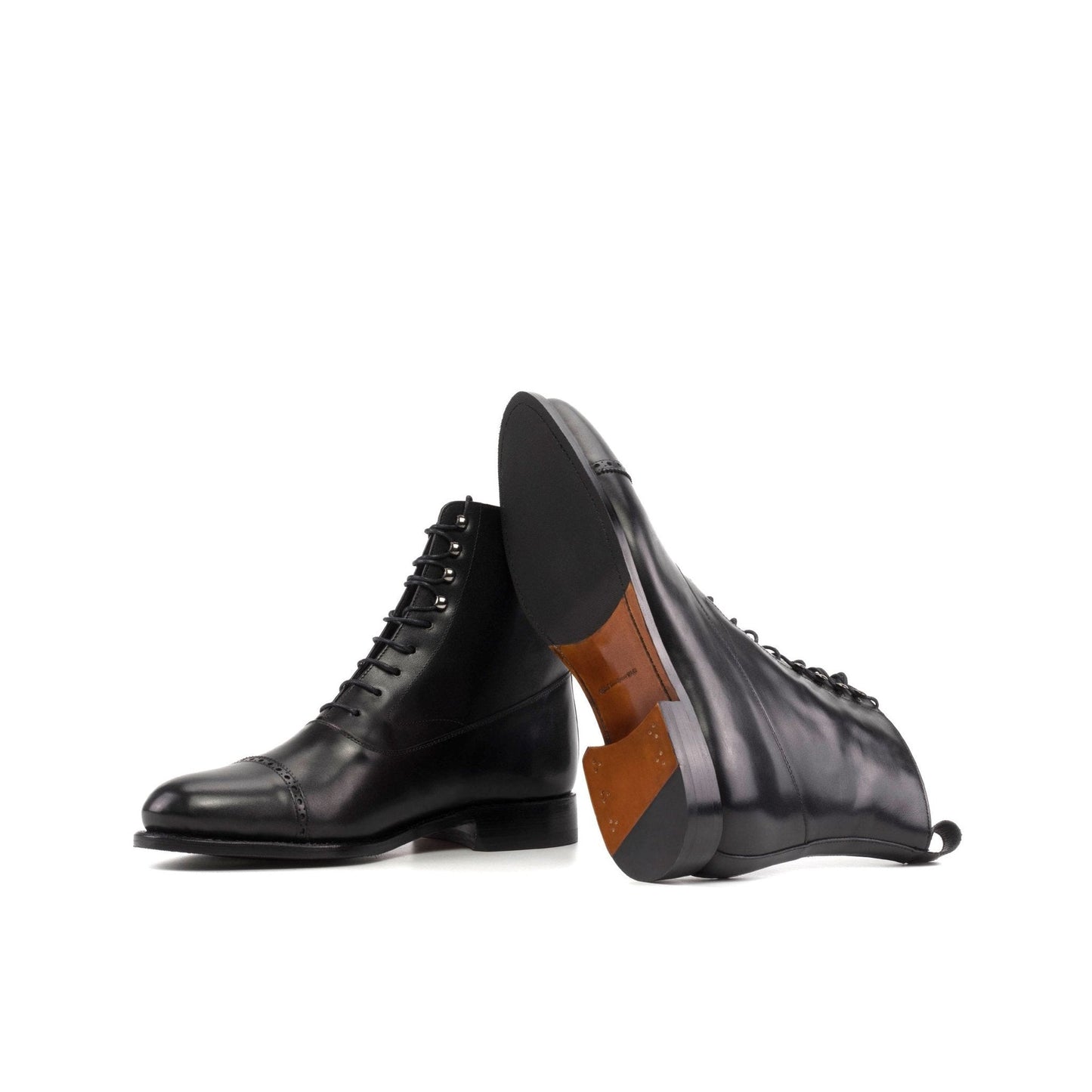 Balmoral Boot in Black Box Calf - Zatorres | Free Shipping on orders over $300