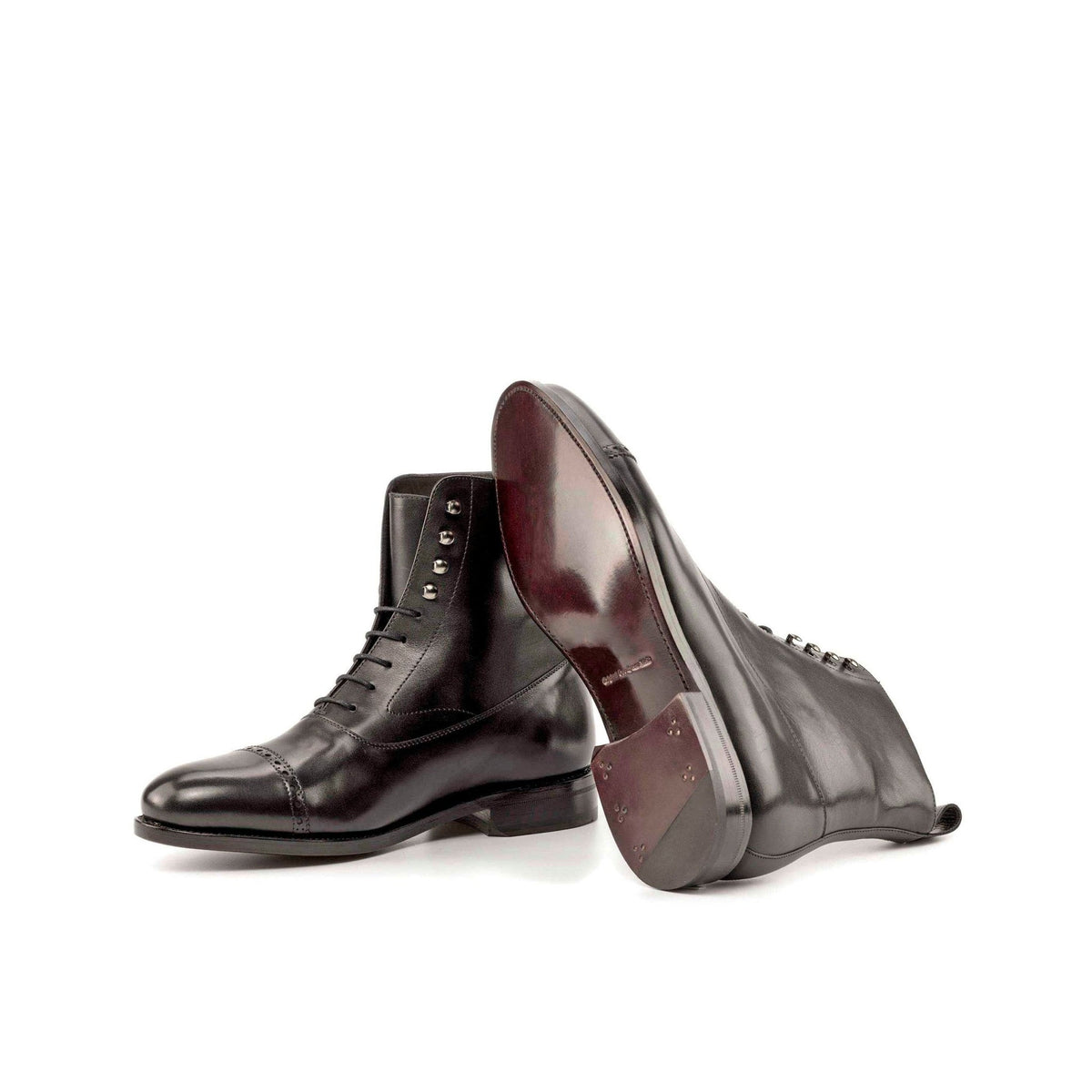 Balmoral Boot in Black Box Calf - Zatorres | Free Shipping on orders over $300