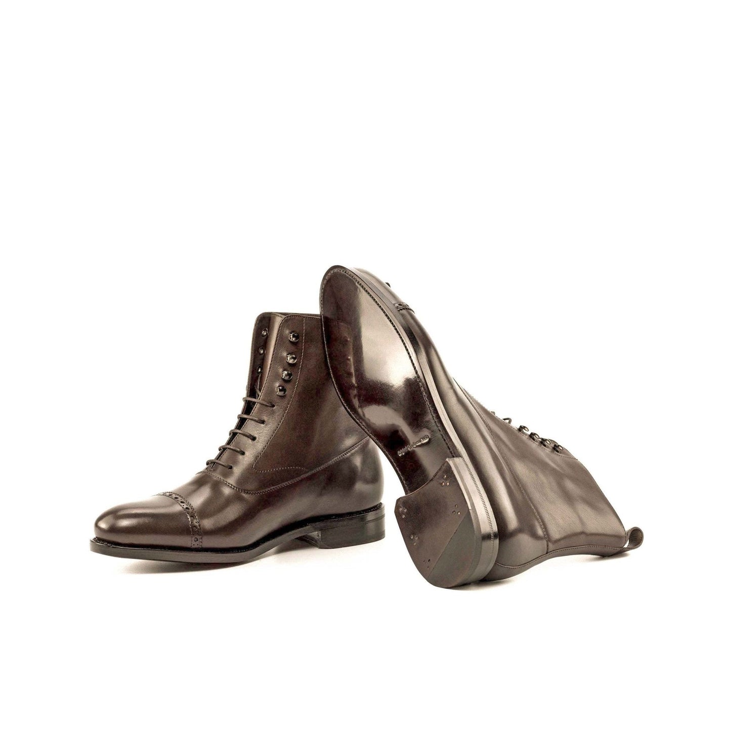 Balmoral Boot in Dark Brown Box Calf - Zatorres | Free Shipping on orders over $300