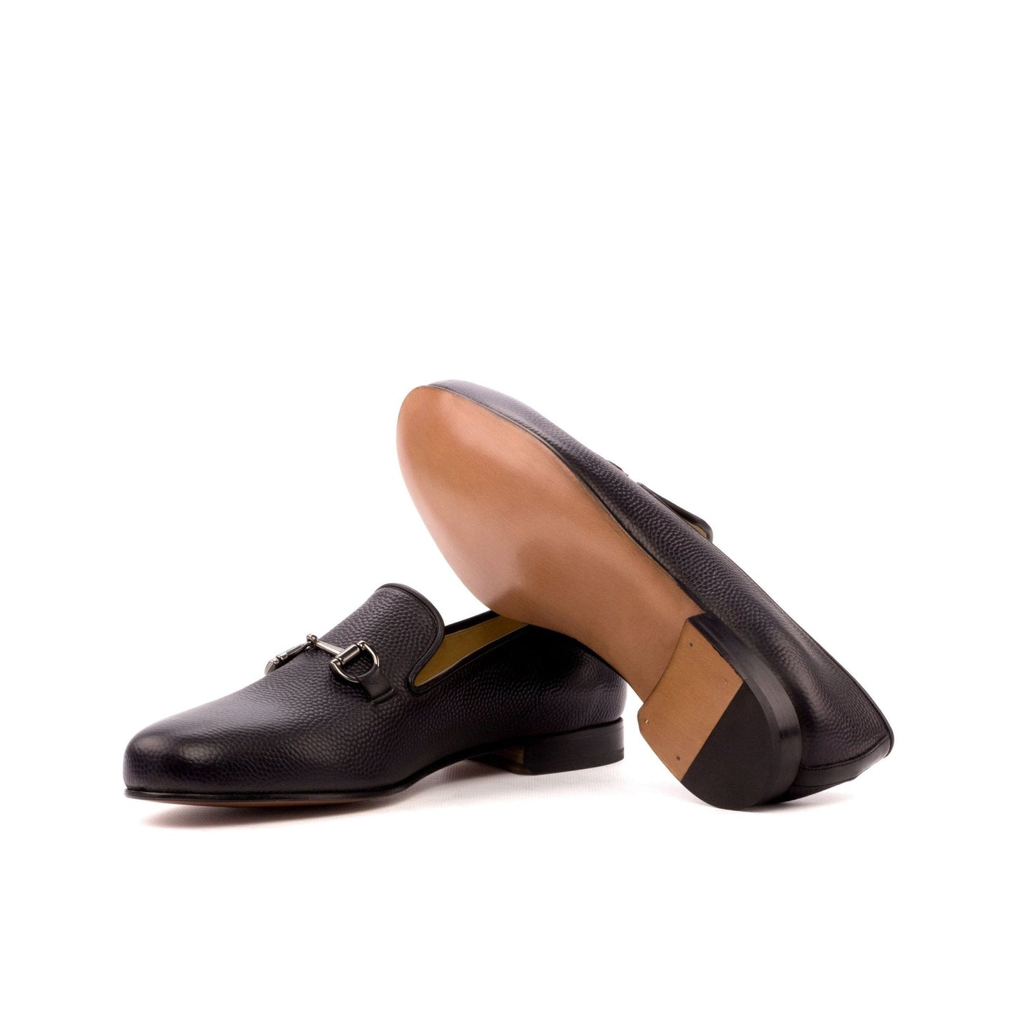Santiago Slipper in Black Box Calf - Zatorres | Free Shipping on orders over $200