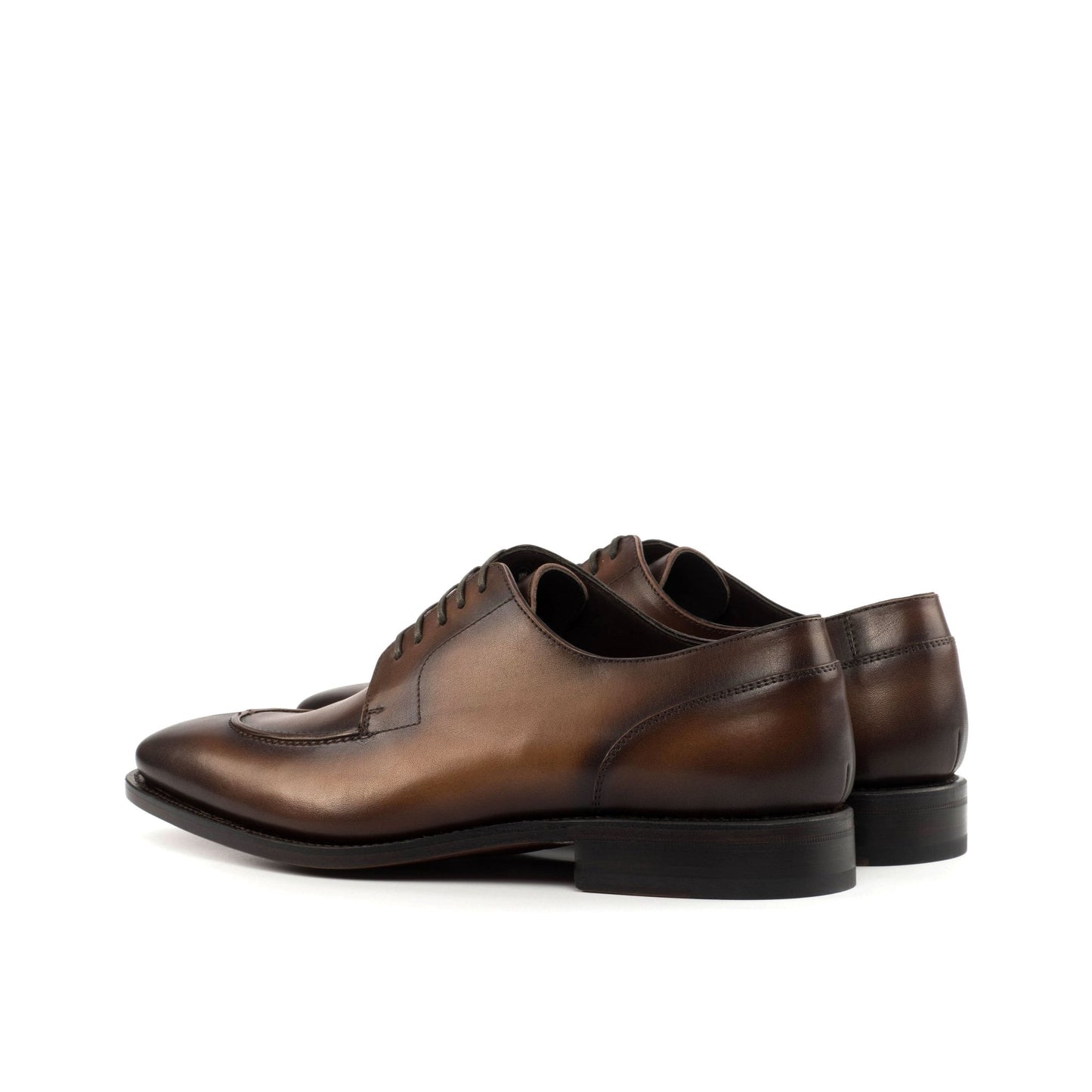 Split Toe Derby in Burnished Hickory Brown Box Calf - Zatorres | Free Shipping on orders over $200