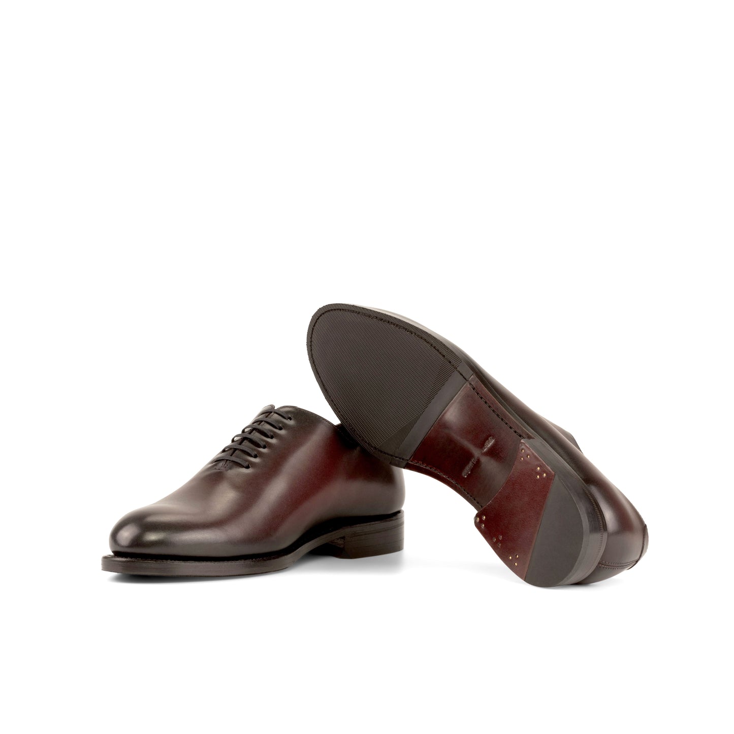 Wholecut Oxford in Burgundy Box Calf