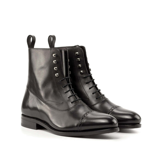 Balmoral Boots in Black Box Calf