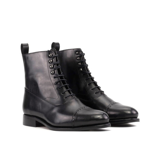 Balmoral Boot in Black Box Calf - Zatorres | Free Shipping on orders over $200