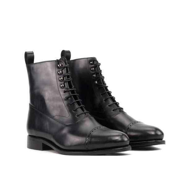 Balmoral Boot in Black Box Calf - Zatorres | Free Shipping on orders over $300