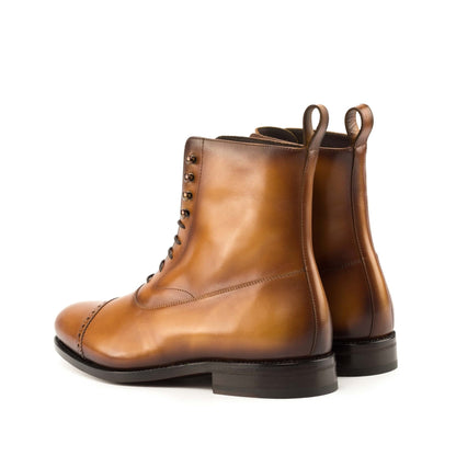 Balmoral Boot in Burnished Cognac Box Calf - Zatorres | Free Shipping on orders over $200