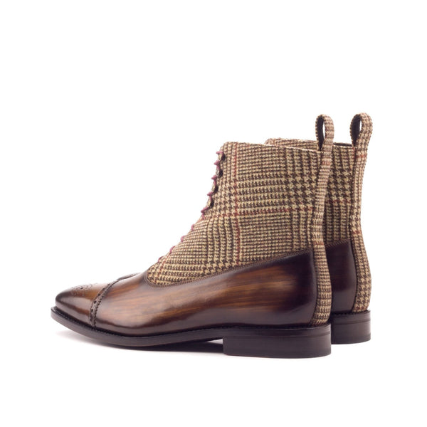 Balmoral Boot in Tweed and Brown Patina - Zatorres | Free Shipping on orders over $300