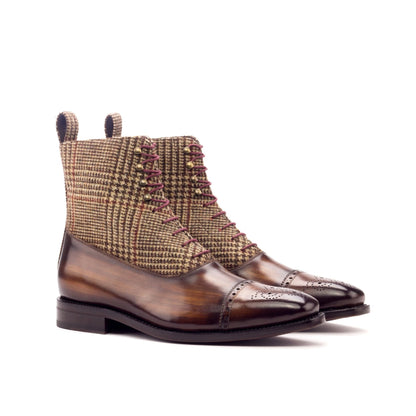 Balmoral Boot in Tweed and Brown Patina - Zatorres | Free Shipping on orders over $300