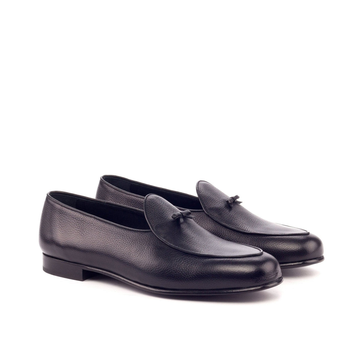 Belgian Slipper in Black Full Grain Calf - Zatorres | Free Shipping on orders over $300