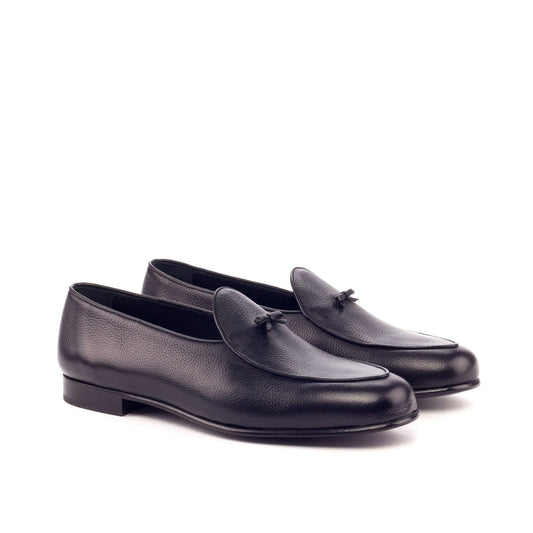 Belgian Slipper in Black Full Grain Calf - Zatorres | Free Shipping on orders over $200