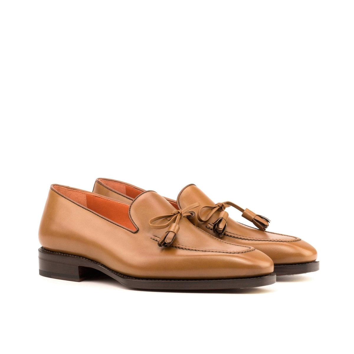 Bow Loafer in Cognac Box Calf - Zatorres | Free Shipping on orders over $300