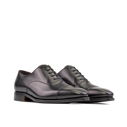 Cap Toe Oxford in Black Box Calf - Zatorres | Free Shipping on orders over $200