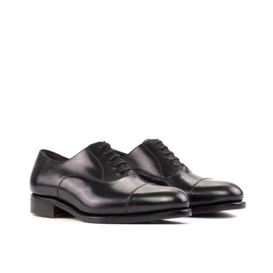 Cap Toe Oxford in Black Box Calf - Zatorres | Free Shipping on orders over $200
