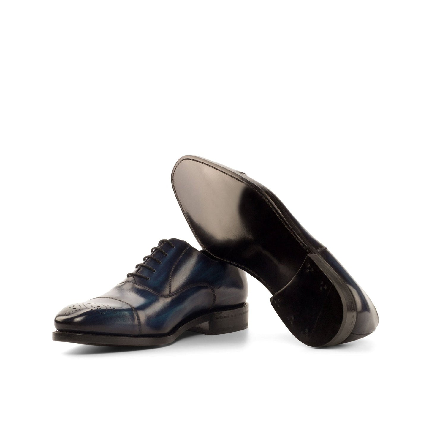 Cap Toe Oxford in Denim Patina - Zatorres | Free Shipping on orders over $200