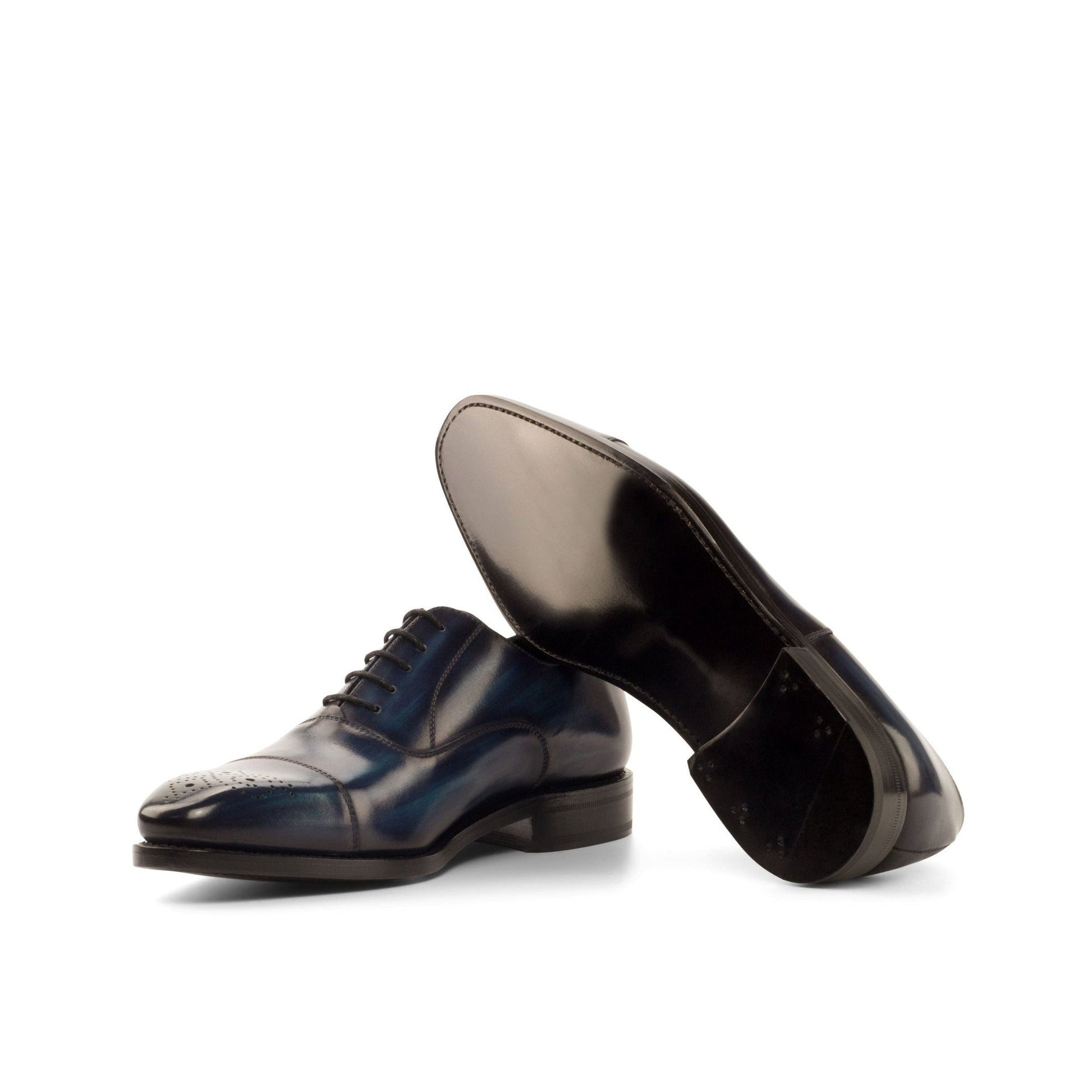 Cap Toe Oxford in Denim Patina - Zatorres | Free Shipping on orders over $200
