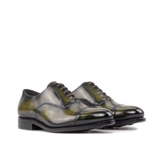 Cap Toe Oxford in Khaki Patina - Zatorres | Free Shipping on orders over $200