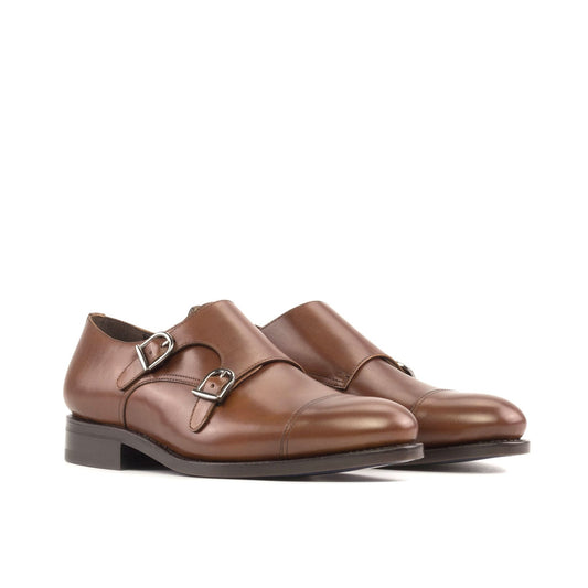 Double Monk in Medium Brown Box Calf - Zatorres | Free Shipping on orders over $200