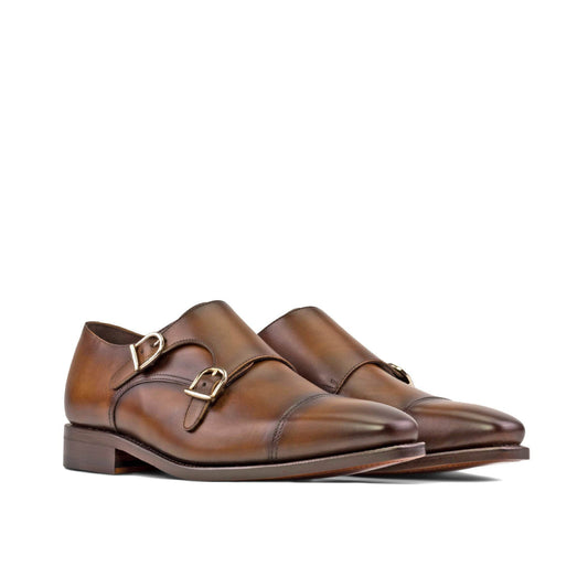 Double Monk in Medium Brown Box Calf - Zatorres | Free Shipping on orders over $200