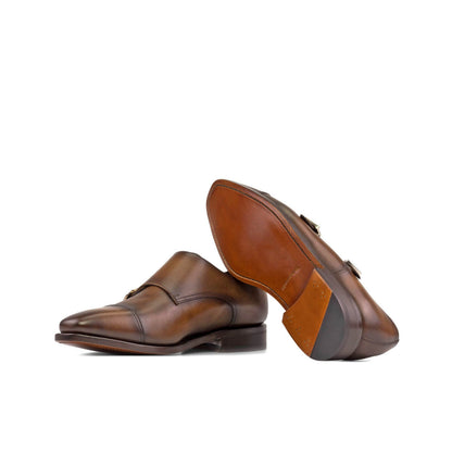 Double Monk in Medium Brown Box Calf - Zatorres | Free Shipping on orders over $300