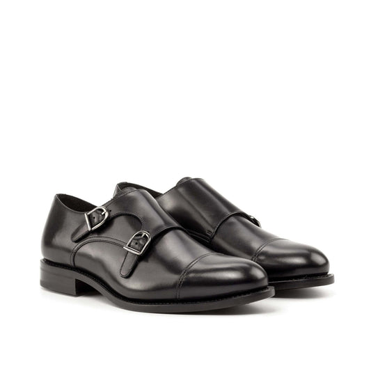 Double Monk Strap in Black Box Calf - Zatorres | Free Shipping on orders over $200