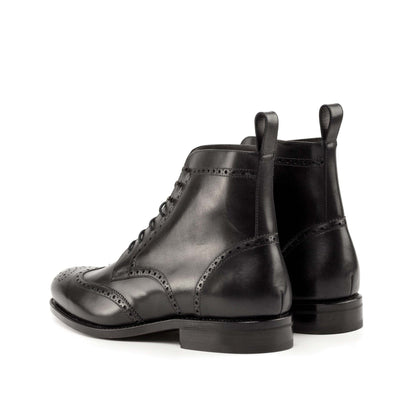 Full Brogue Boot in Black Box Calf - Zatorres | Free Shipping on orders over $200