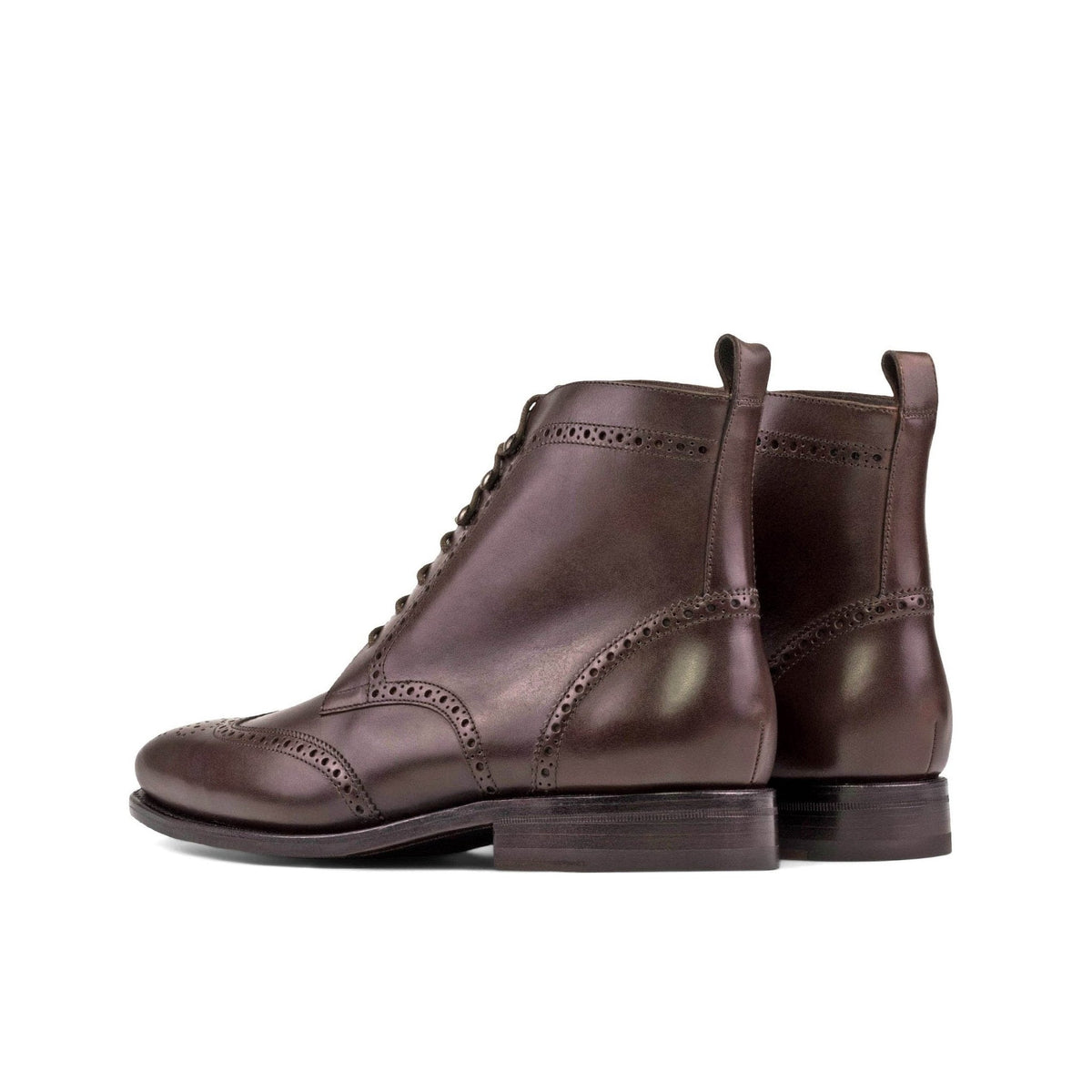 Full Brogue Boot in Burgundy Box Calf - Zatorres | Free Shipping on orders over $300