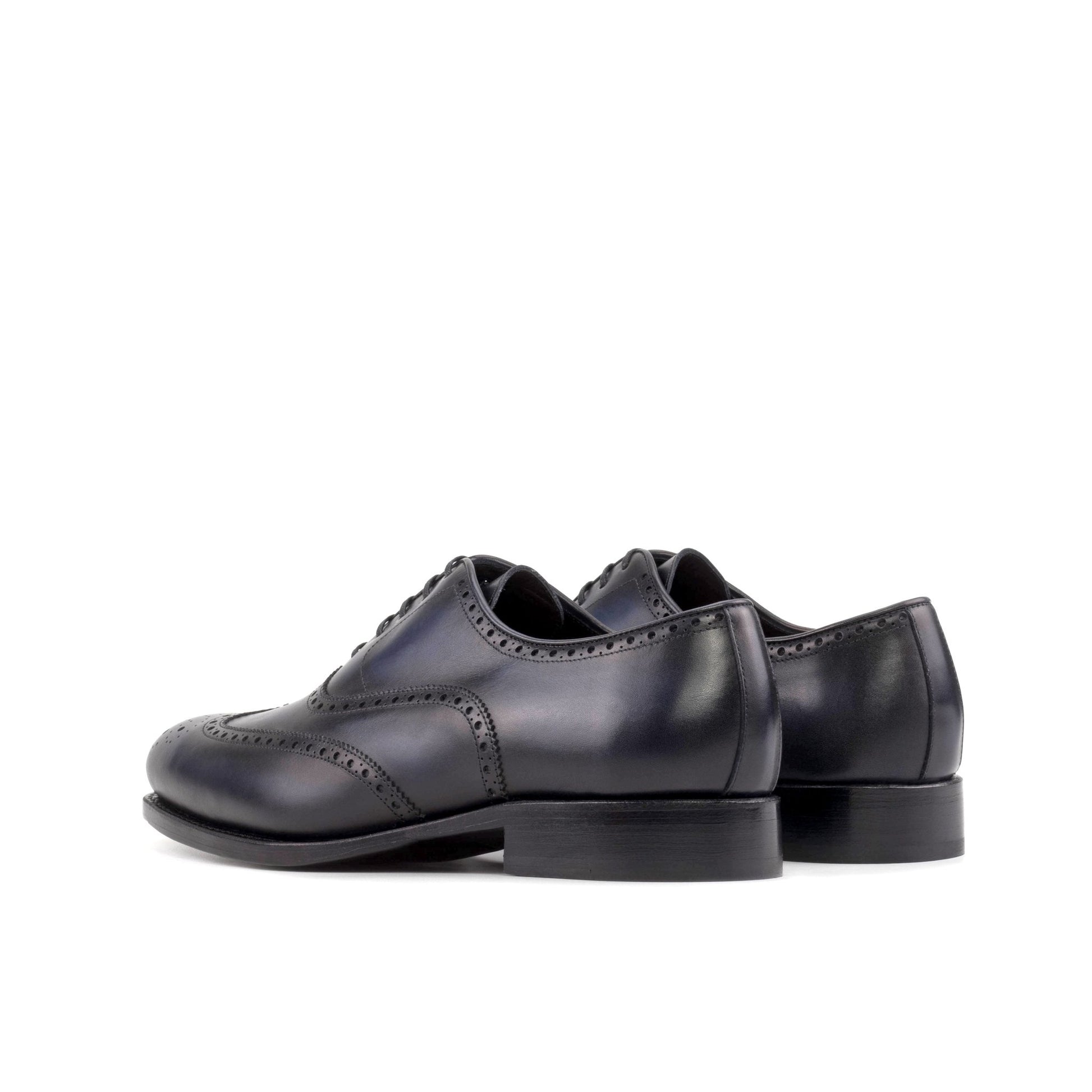 Full Brogue Oxford in Navy Box Calf - Zatorres | Free Shipping on orders over $200