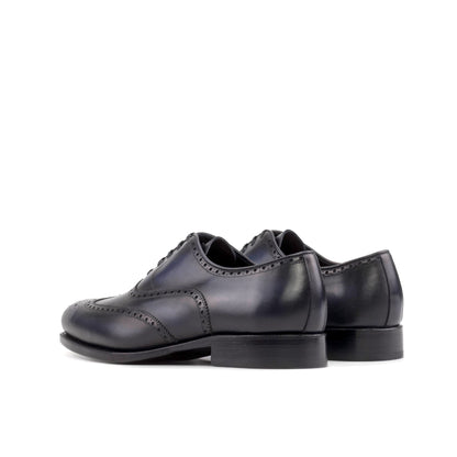 Full Brogue Oxford in Navy Box Calf - Zatorres | Free Shipping on orders over $200