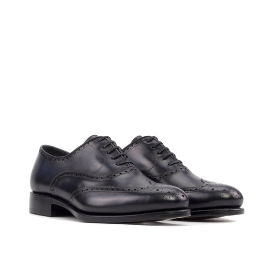 Full Brogue Oxford in Navy Box Calf - Zatorres | Free Shipping on orders over $200