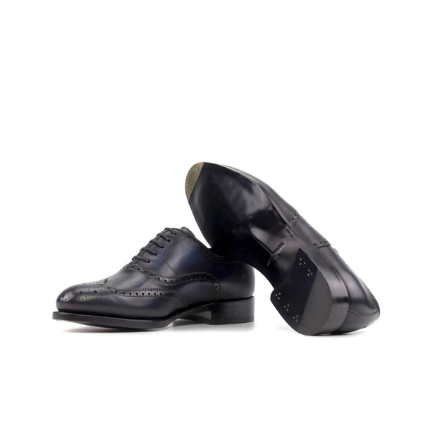 Full Brogue Oxford in Navy Box Calf - Zatorres | Free Shipping on orders over $200