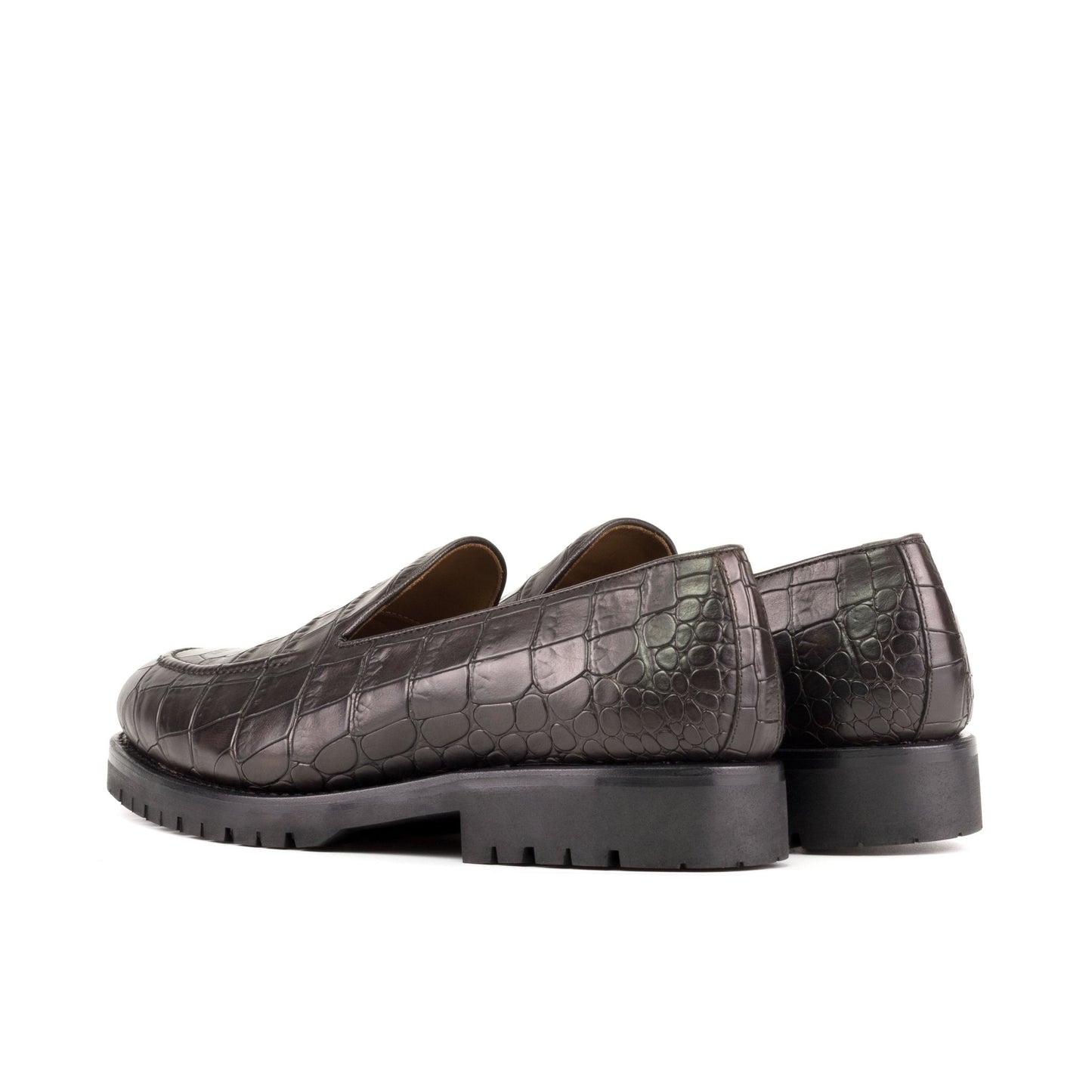 Loafer in Dark Brown Croco - Zatorres | Free Shipping on orders over $200