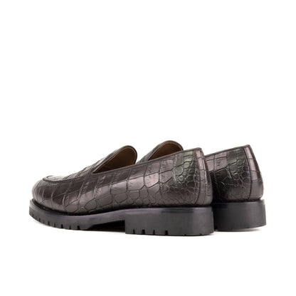 Loafer in Dark Brown Croco - Zatorres | Free Shipping on orders over $200
