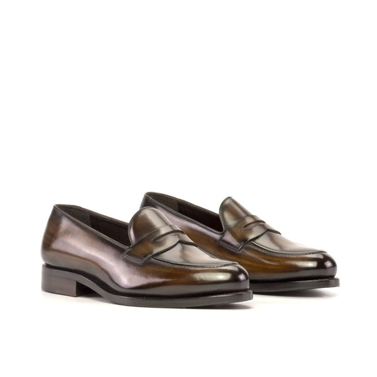 Penny Loafer in Brown Patina - Zatorres | Free Shipping on orders over $200