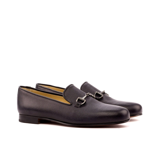 Santiago Slipper in Black Box Calf - Zatorres | Free Shipping on orders over $200