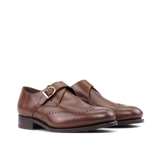 Single Monk Strap in Hickory Brown Box Calf - Zatorres | Free Shipping on orders over $200