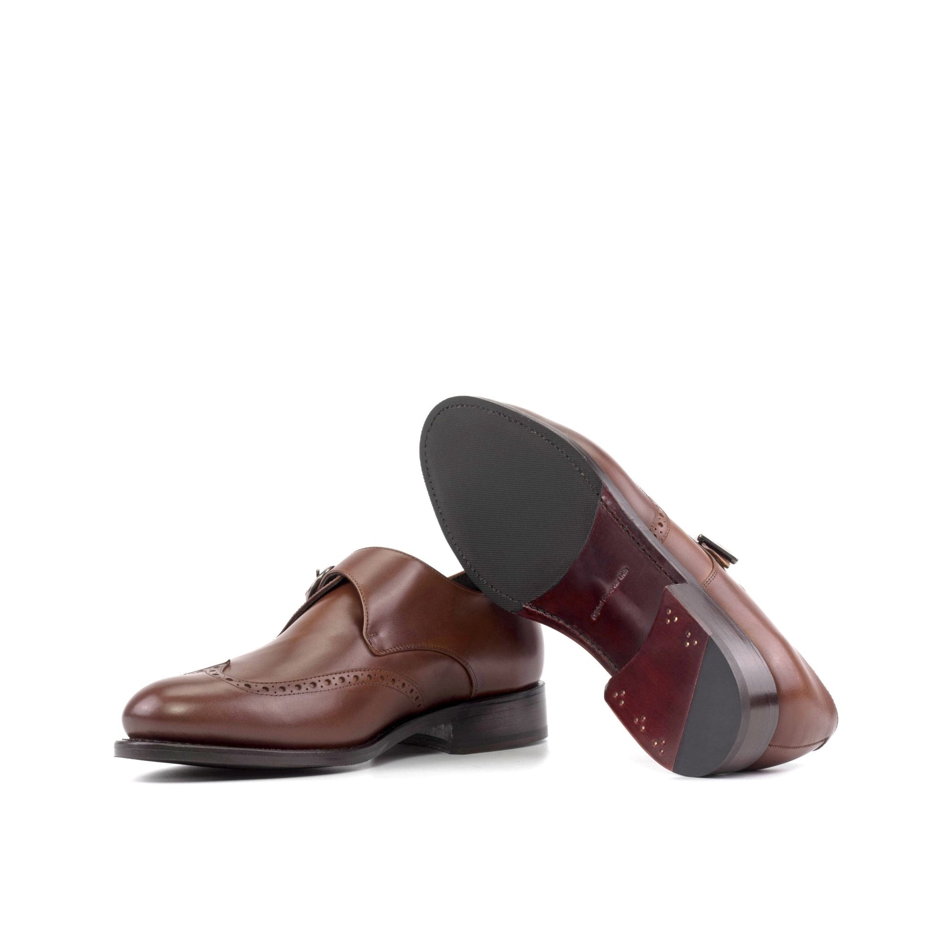 Single Monk Strap in Hickory Brown Box Calf - Zatorres | Free Shipping on orders over $200