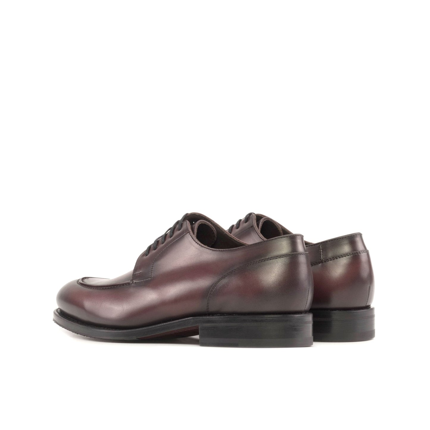 Split Toe Derby in Burnished Burgundy Box Calf - Zatorres | Free Shipping on orders over $200