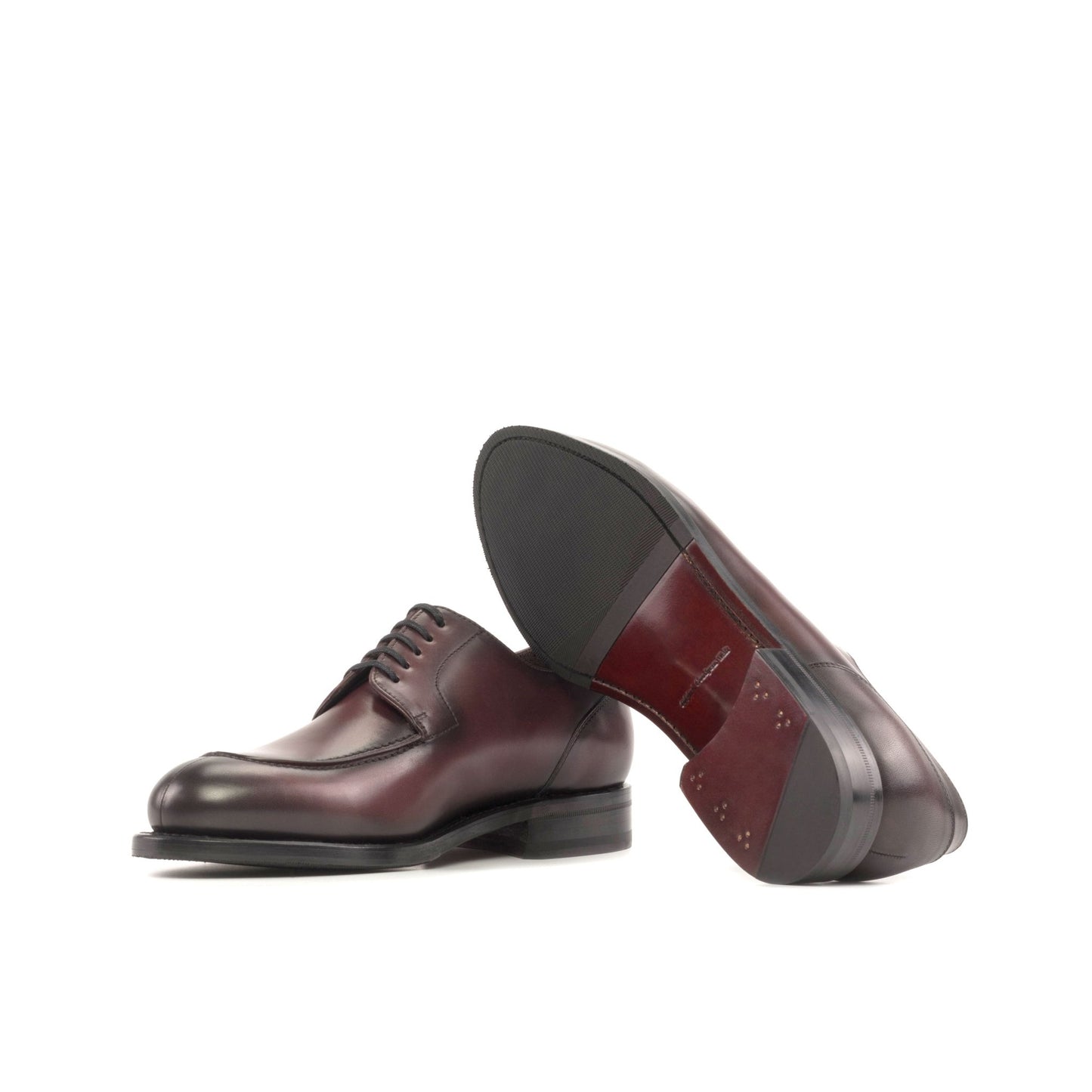 Split Toe Derby in Burnished Burgundy Box Calf - Zatorres | Free Shipping on orders over $200