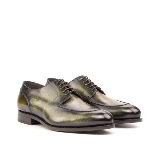 Split Toe Derby in Khaki Marble Patina Box Calf - Zatorres | Free Shipping on orders over $200