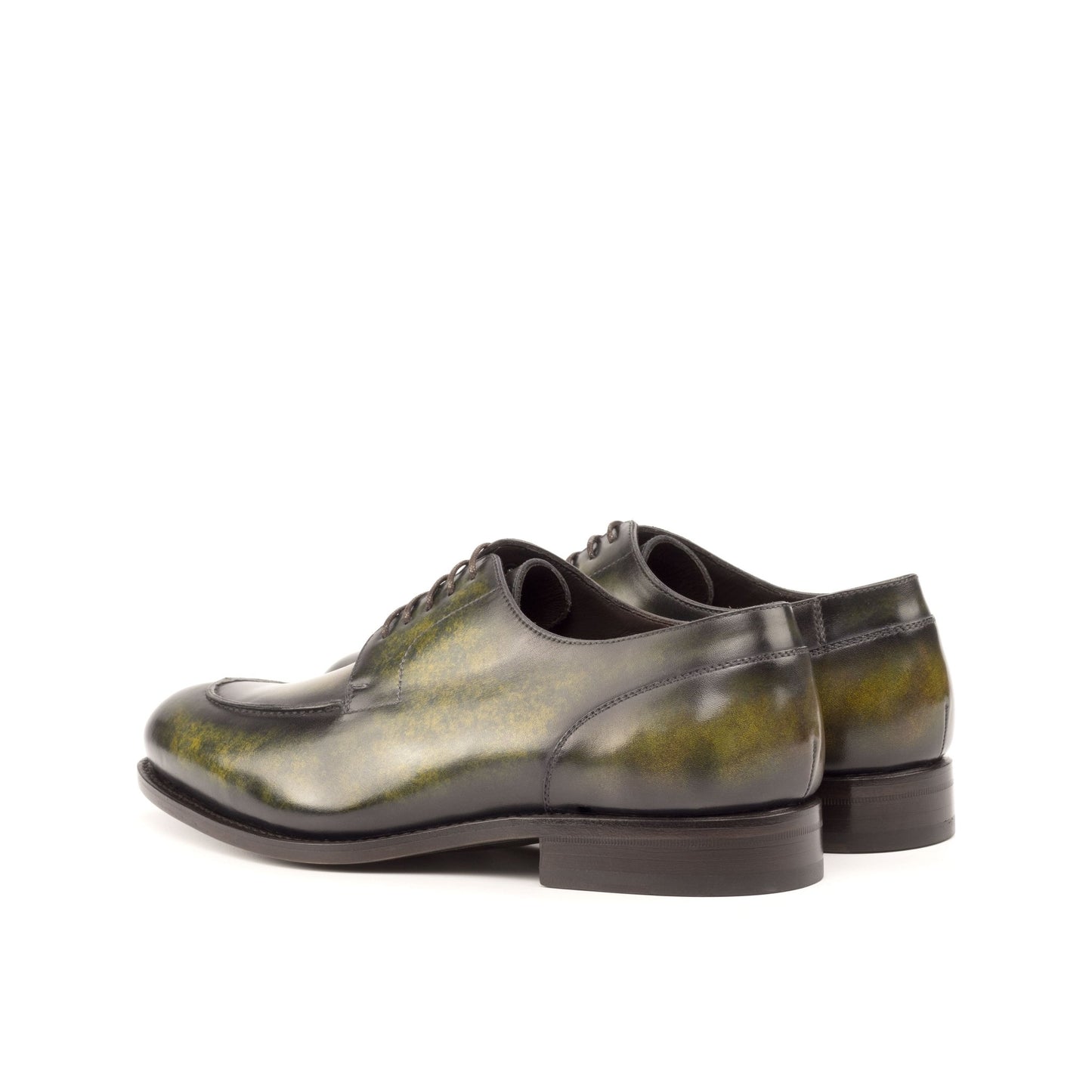 Split Toe Derby in Khaki Marble Patina Box Calf - Zatorres | Free Shipping on orders over $200