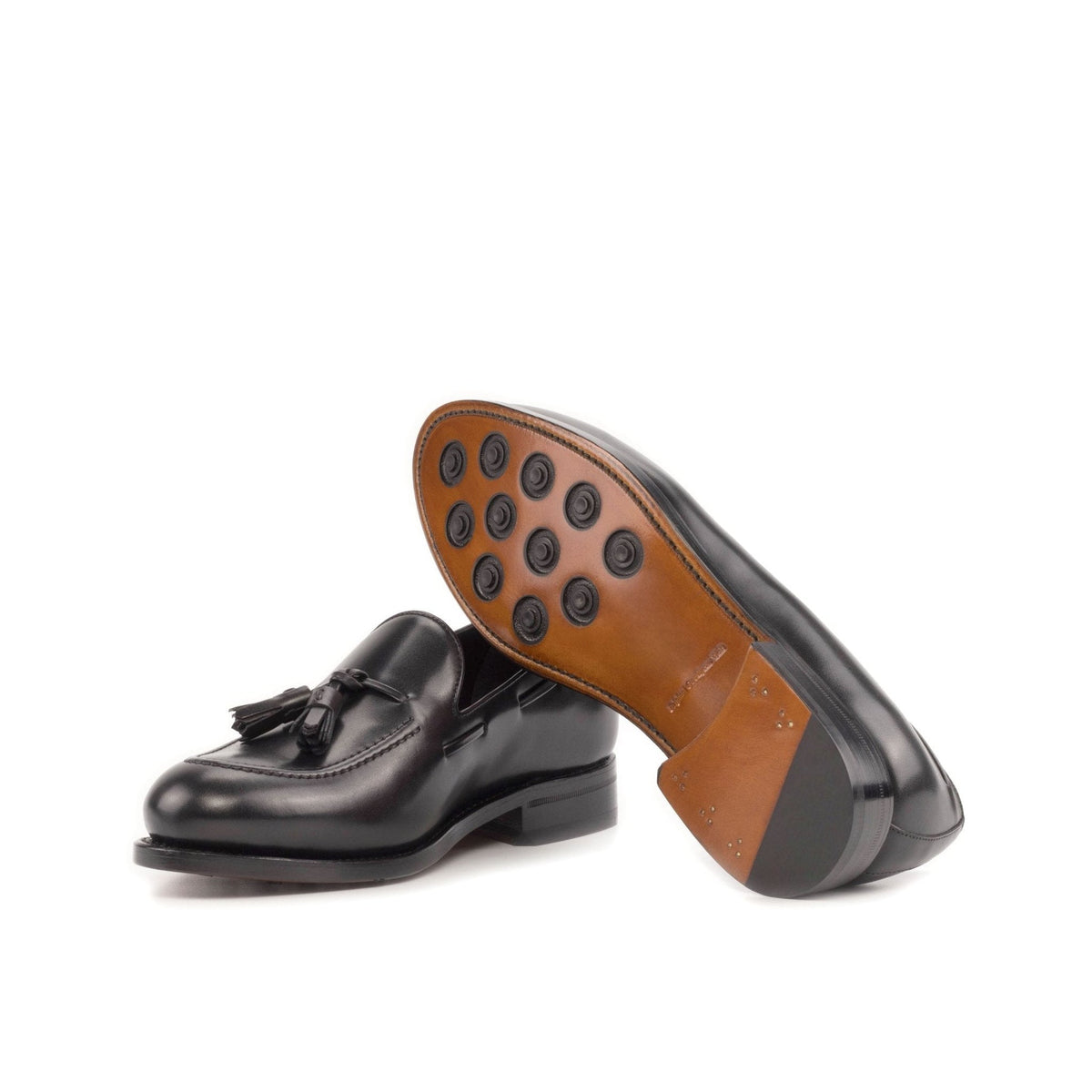 Tassel Loafer in Black Box Calf - Zatorres | Free Shipping on orders over $300