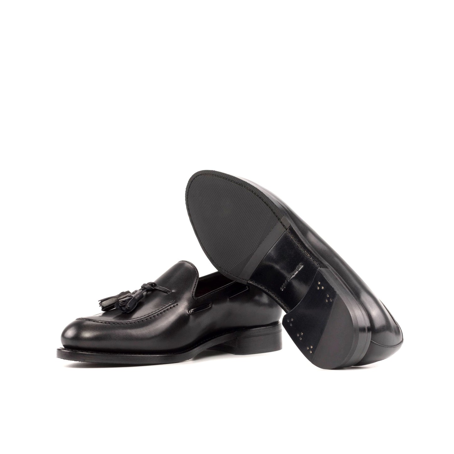 Tassel Loafer in Black Box Calf - Zatorres | Free Shipping on orders over $200