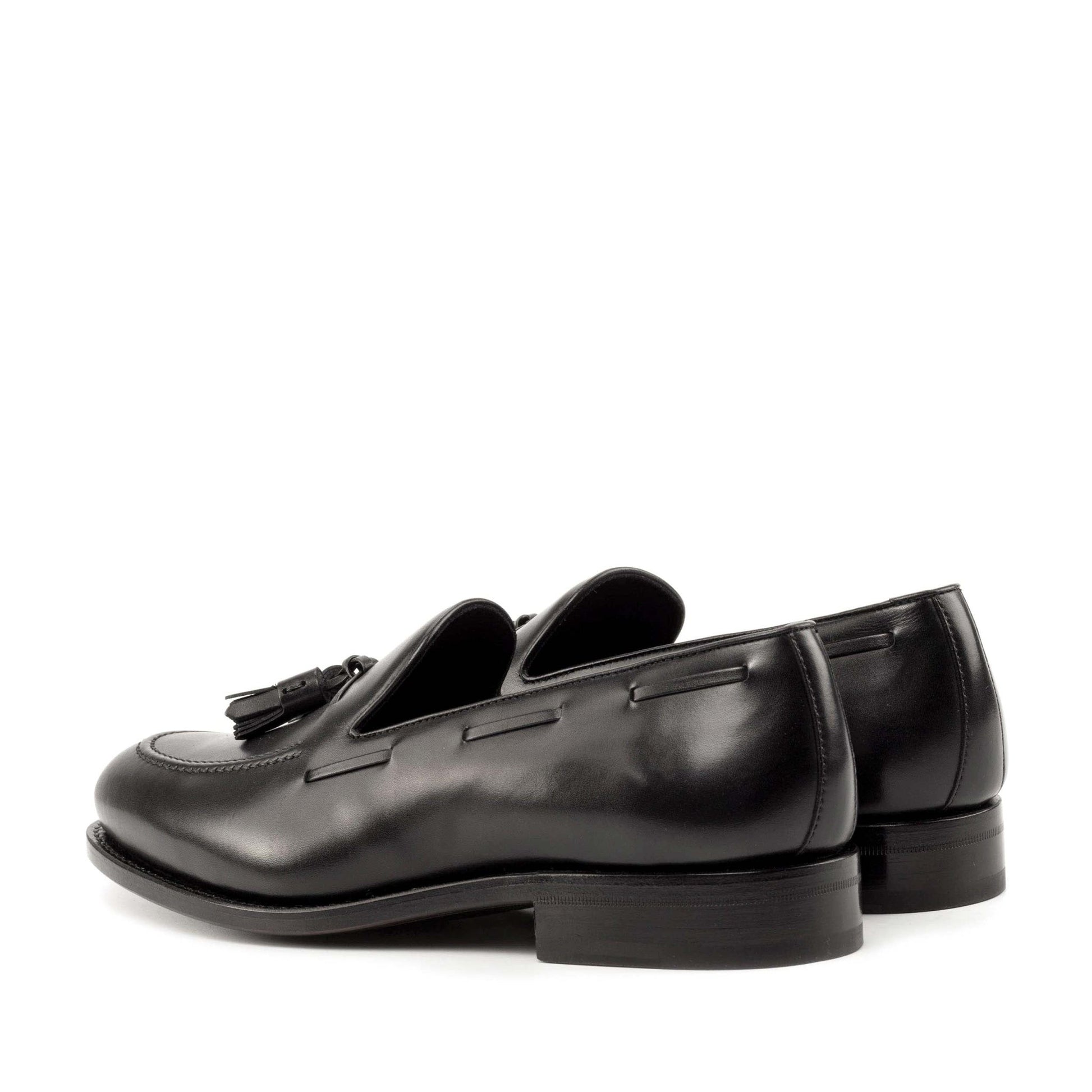 Tassel Loafer in Black Box Calf - Zatorres | Free Shipping on orders over $200