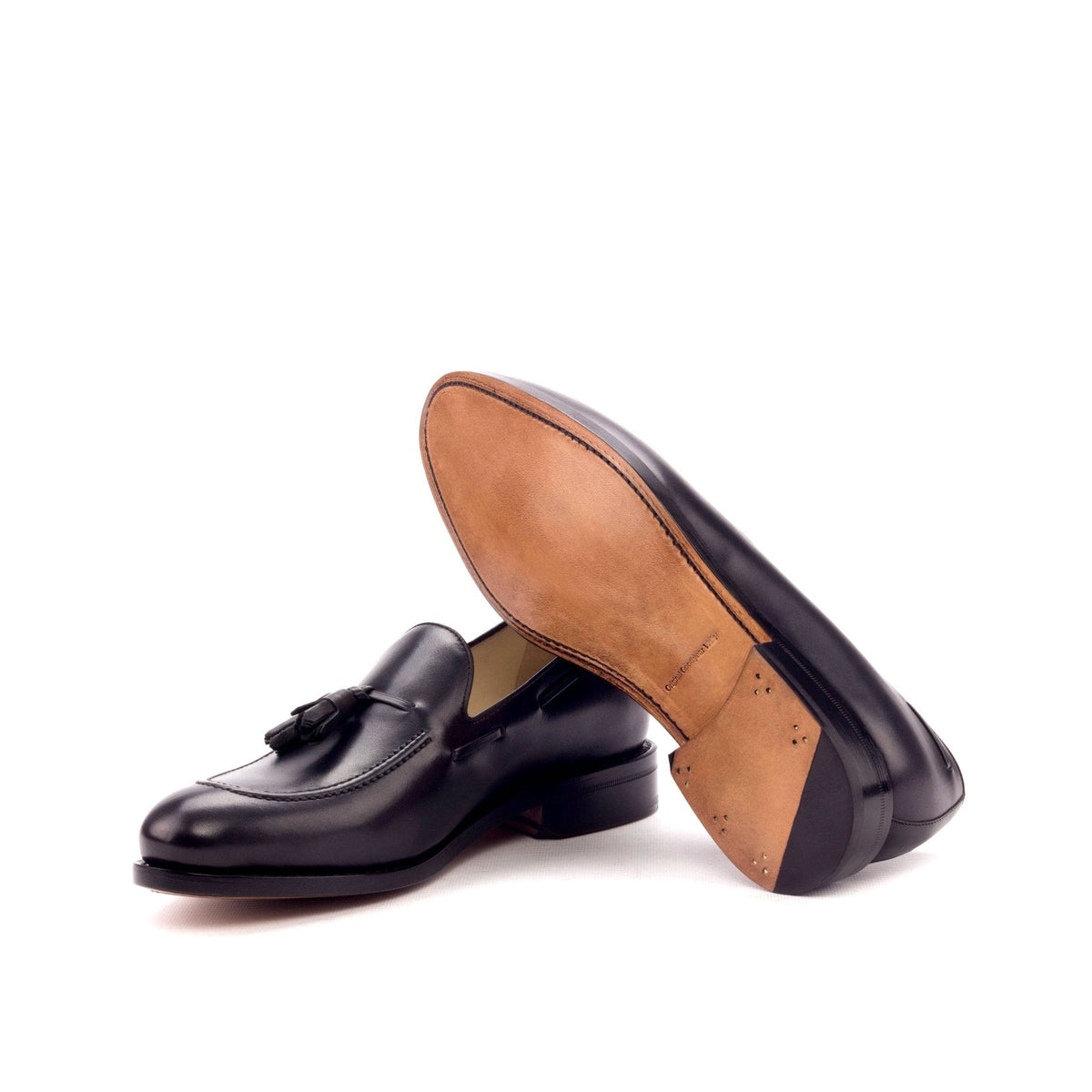 Tassel Loafer in Black Calf - Zatorres | Free Shipping on orders over $300