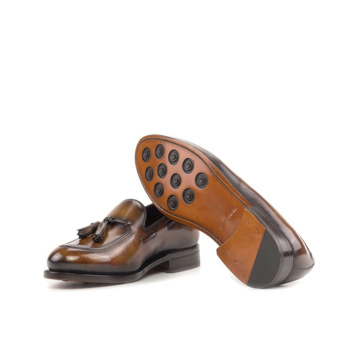 Tassel Loafer in Brown Fire Patina - Zatorres | Free Shipping on orders over $300