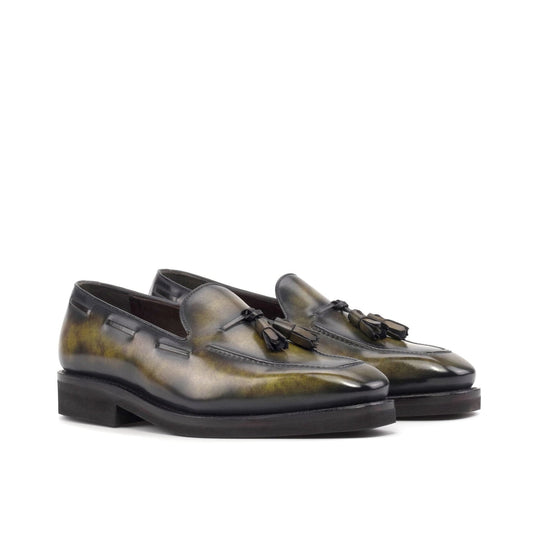 Tassel Loafer in Green Patina - Zatorres | Free Shipping on orders over $200