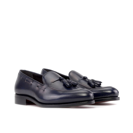 Tassel Loafer in Navy Box Calf - Zatorres | Free Shipping on orders over $200