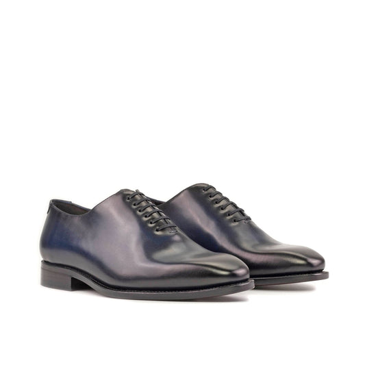 Wholecut Oxford in Burnished Navy Blue Box Calf - Zatorres | Free Shipping on orders over $200