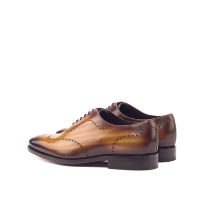Wholecut Oxford in Cognac Patina Box Calf, rear three-quarter view